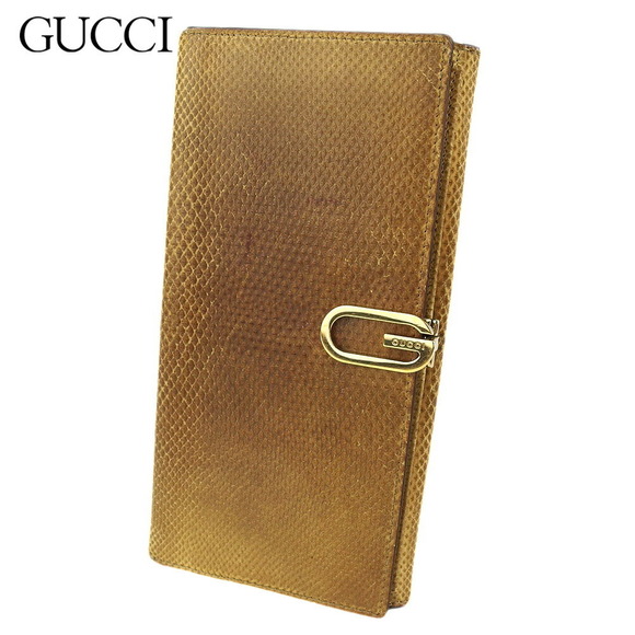 Gucci long Mark Wallet leather GG lizard beige - Picture 1 of 6